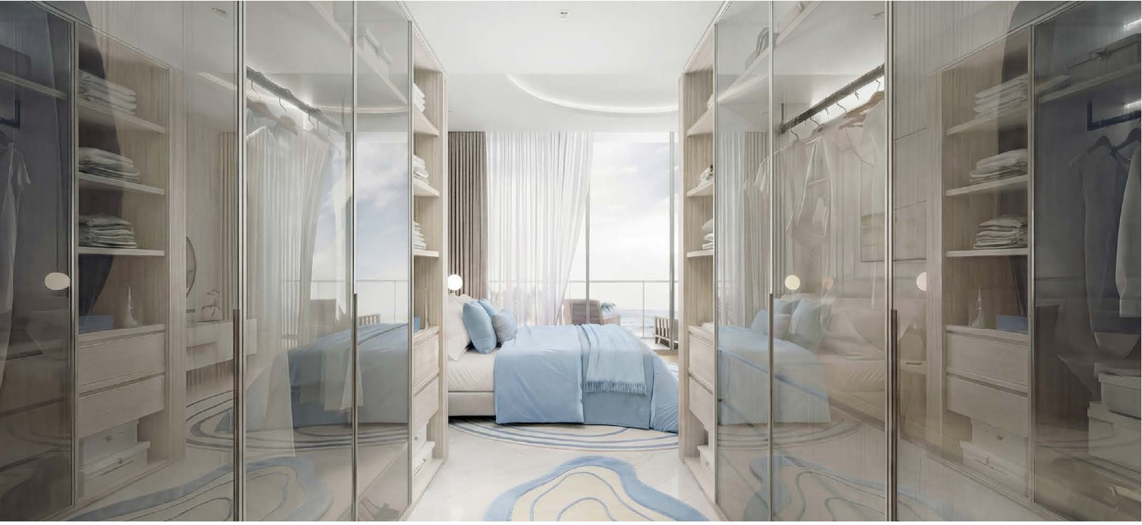 Polar two-bedroom residence interior at Ice Beach